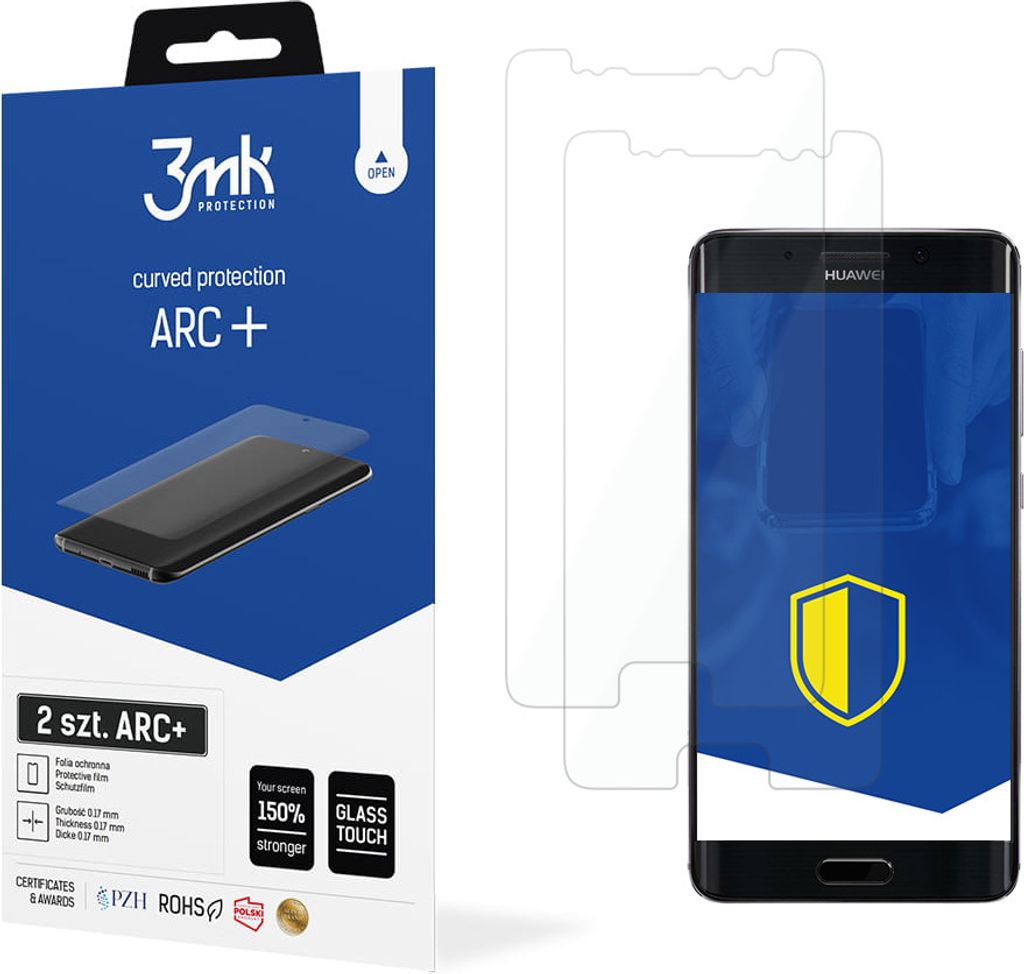 3mk Display Schutzfolie ARC+ für Huawei Mate 9 Pro 0,17mm Self-Heal (2 Stück)
