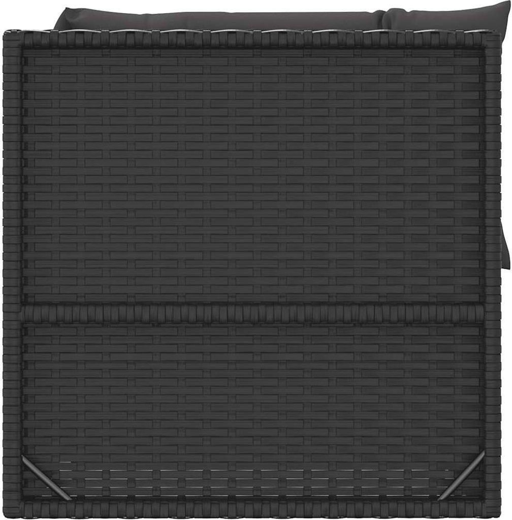 vidaXL 3-tlg. Garten-Lounge-Set mit Kissen Schwarz Poly Produktbild 5