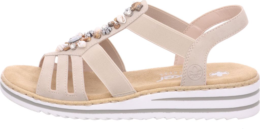 Rieker Damen Sandale mit T-Riemen und maritimem Dekor mit Produktbild 