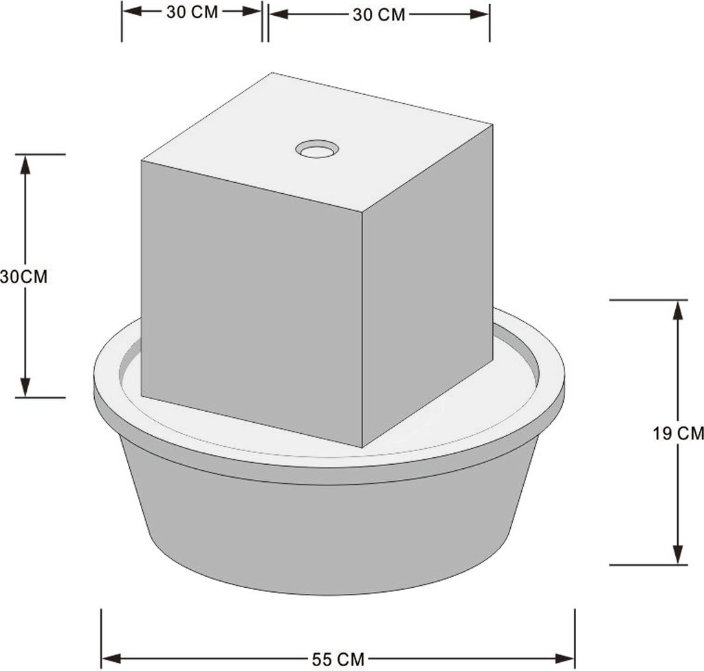 Köhko® Würfelbrunnen „Peru“ Höhe 49 cm Gartenbrunnen 31004 Produktbild 4