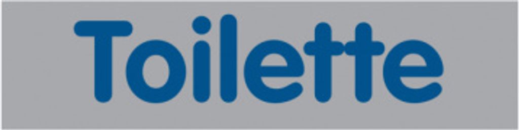Dreifke WC-Schild, "Toilette", 20 x 80 mm, PVC 1 Stk.