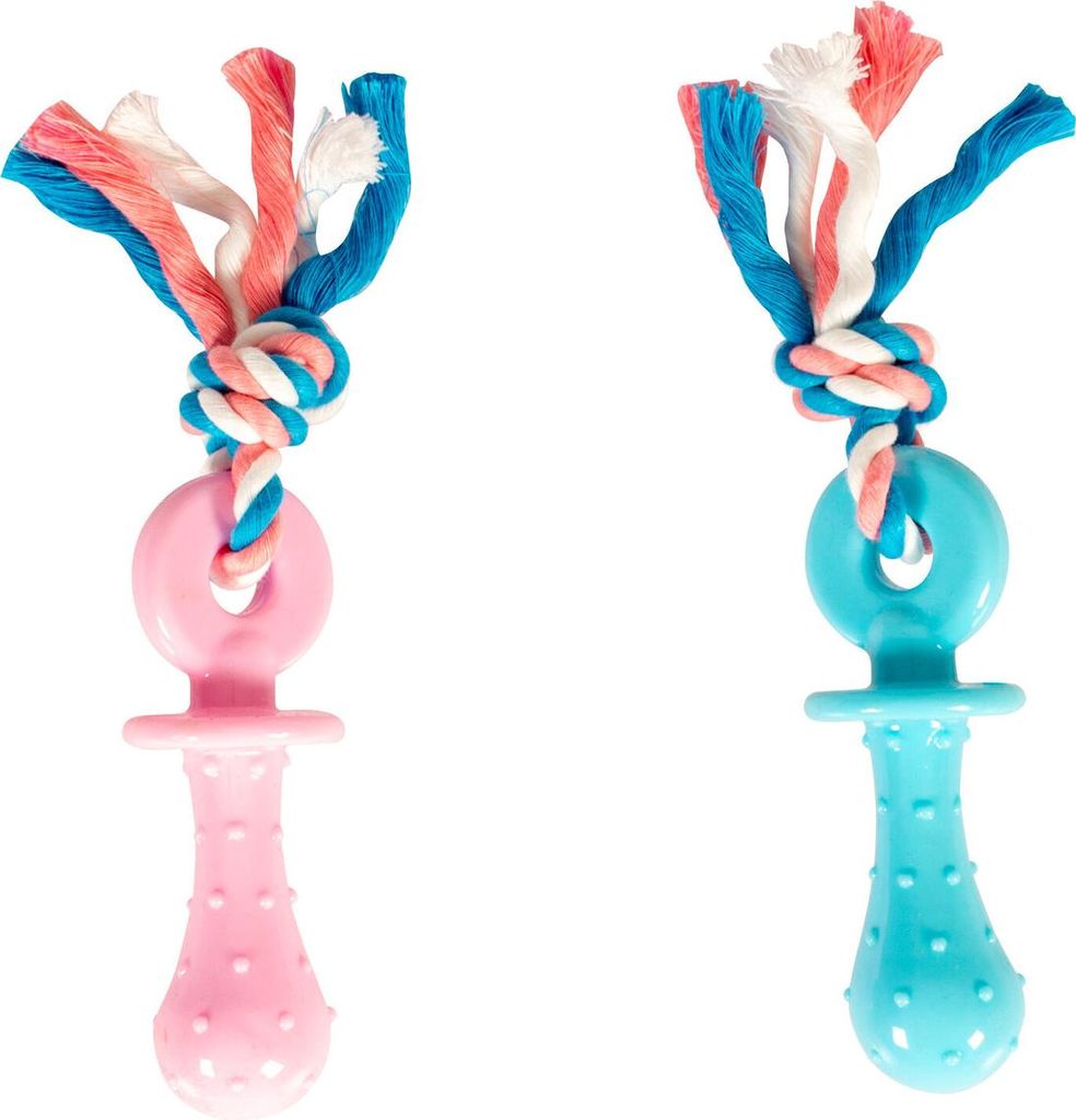 Duvo+ Hundespielzeug Puppy TPR Schnuller mit Baumwolle