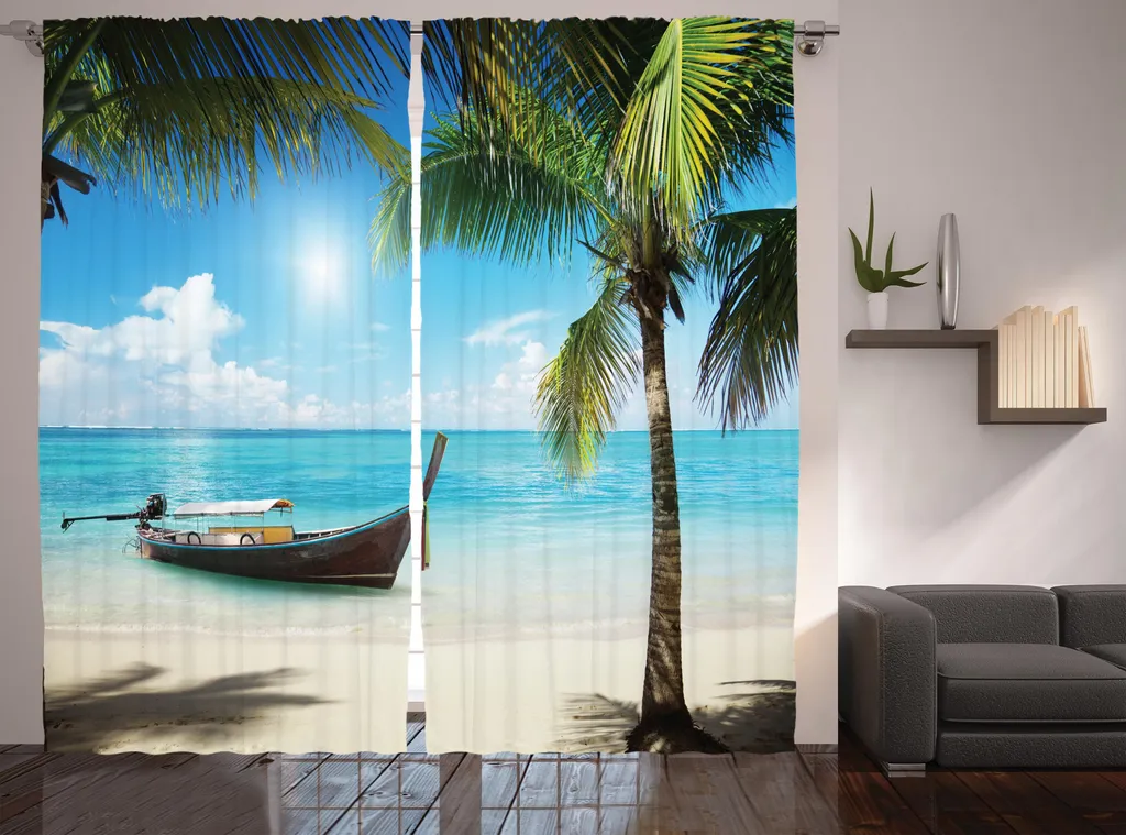 Rideau occultant décoratif pour cacher le vis-à-vis chambre 280x225 cm