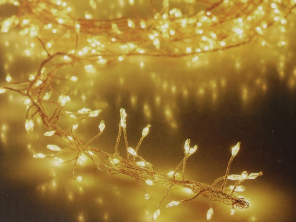 Catena luminosa a grappolo di LED in filo d'argento, 960 Immagine del prodotto 
