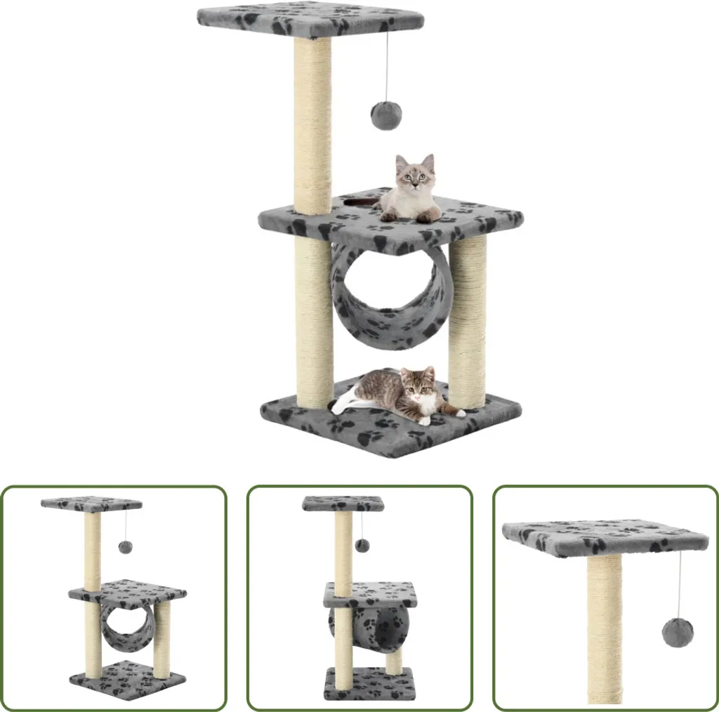 Albero Tiragraffi Gatti 65cm Grigio - Design Zampina The Living Store - 6