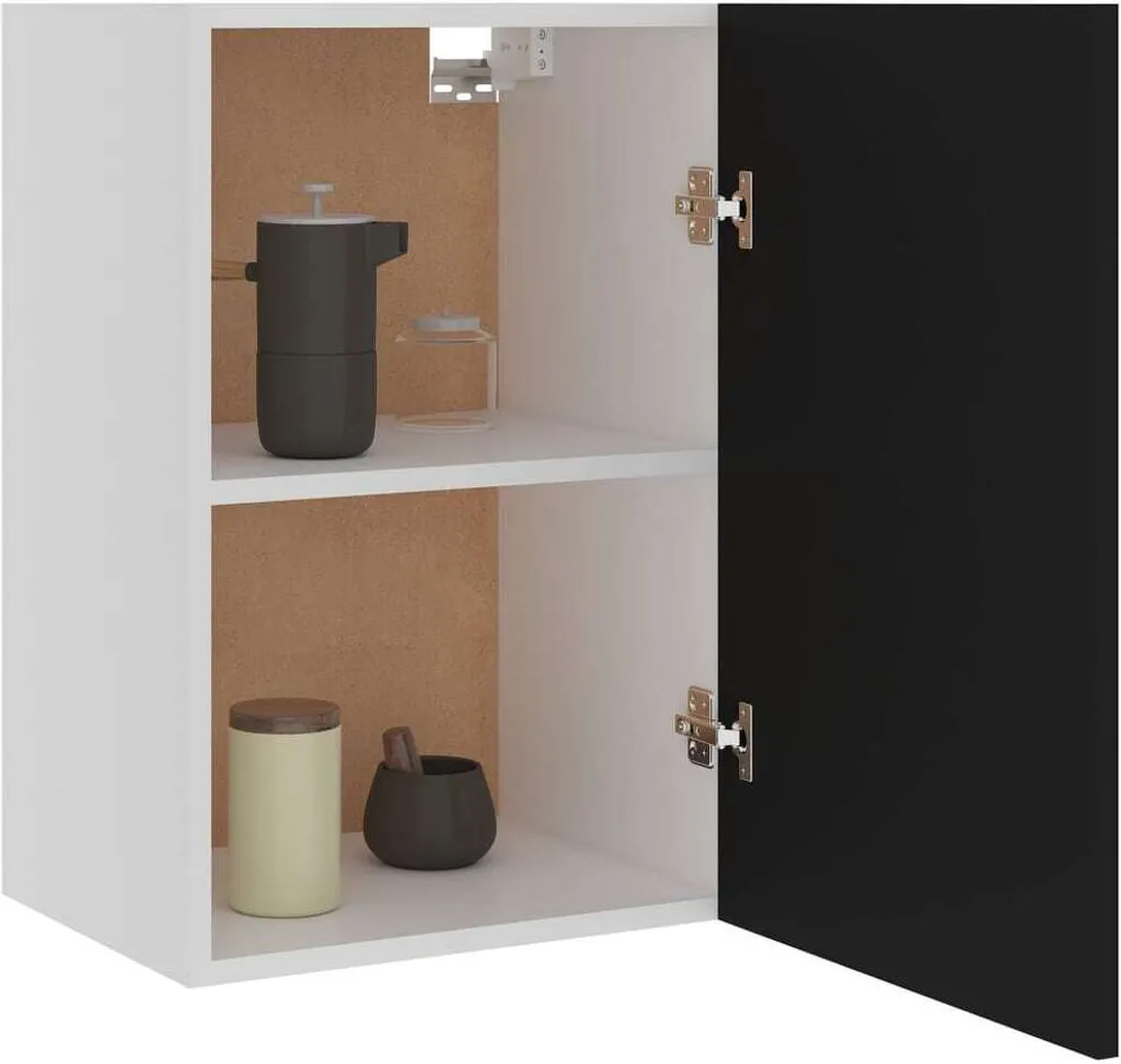 Mobiletto Pensile Nero 39,5x31x60 cm - Salvaspazio Cucina e Ufficio