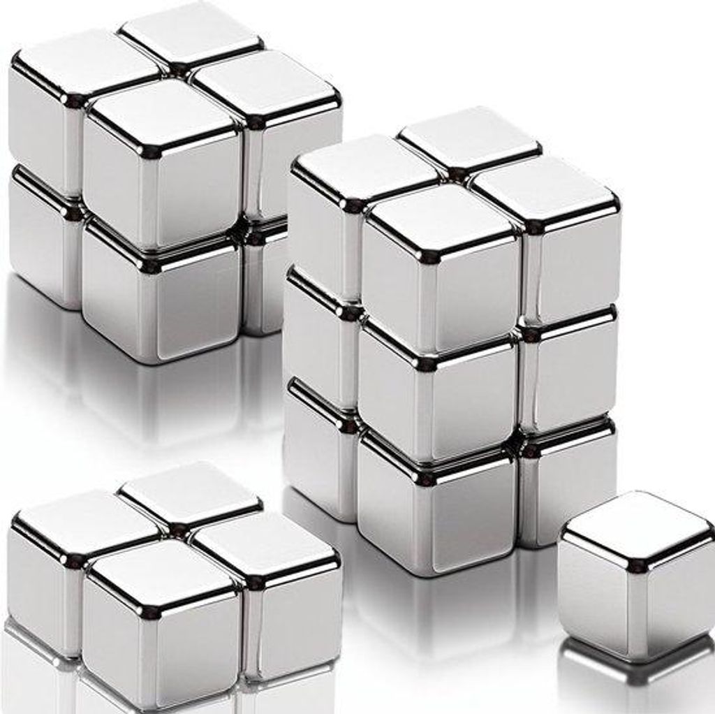 Neodymium-Magnete 25 Stück, kubische Magnete 10 mm, starke Neodymium-Kubusmagnete für Magnetbördel, Glasbördel, Kühlschränke, Whiteboards