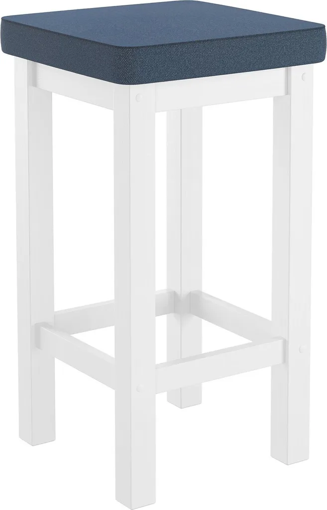 Sgabello Pino Bianco V-90.71-44WP h 60 cm | Sgabello Legno Massiccio