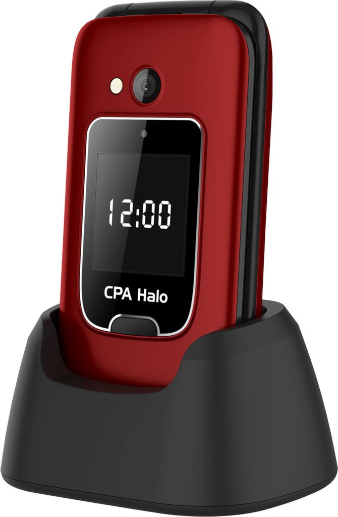 Telefon CPA Halo 25 Senior červený s nabíjecím stojánkem Obrázek produktu 