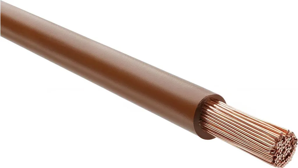 Cavo HELU H07V-K 1X50mm² Marrone al Metro | Conduttore Flessibile PVC
