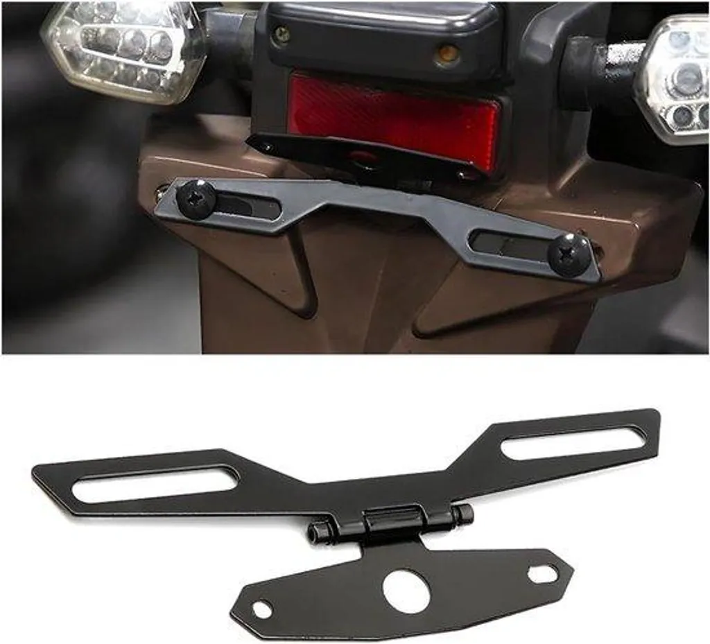 Support de plaque d'immatriculation moto à encastrer avec angle fixe