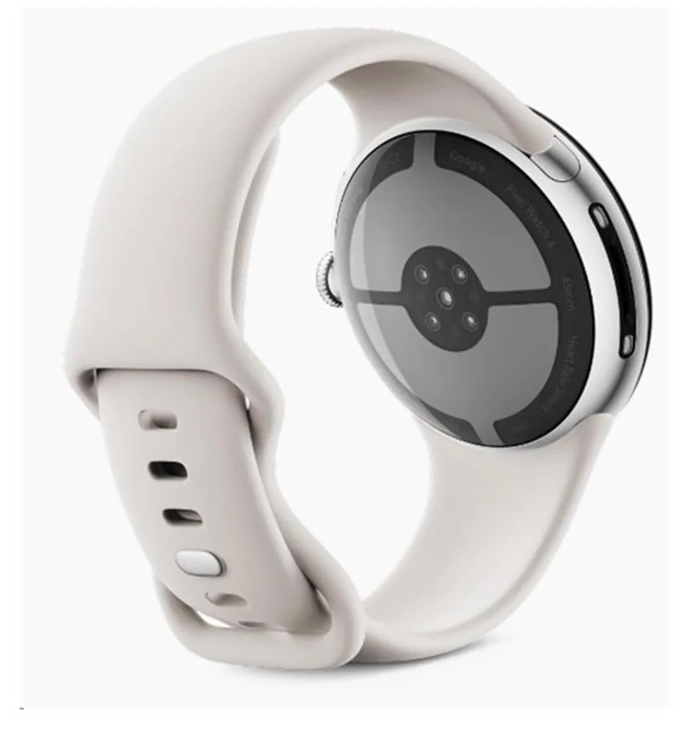 Google Pixel Watch 4 45 mm montre connectée en aluminium argenté - 3