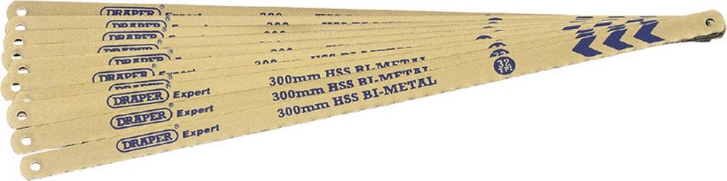 DRAPER Ersatzsägeblätter aus Bimetall für Metallsäge 10 Stück 300 mm lang