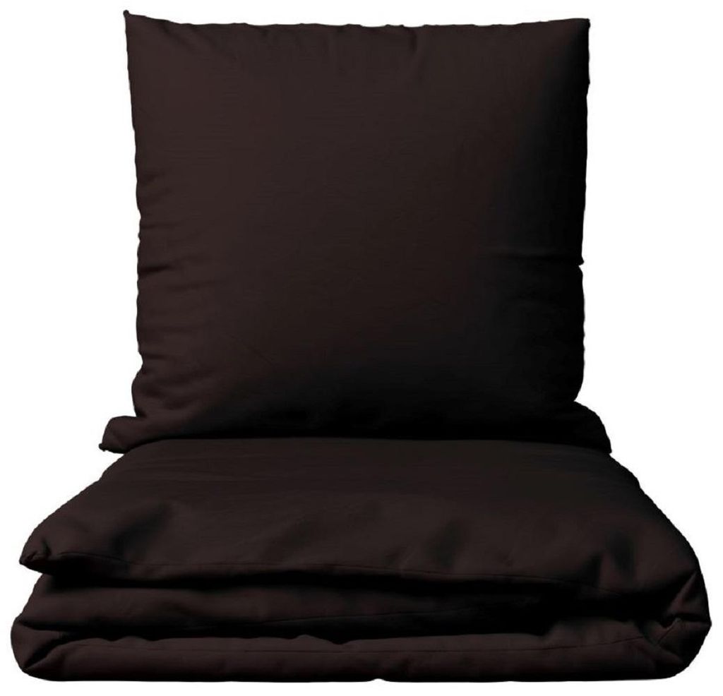Bettwäsche Set Baumwolle Braun Renforce 155x200 cm 100% Produktbild 