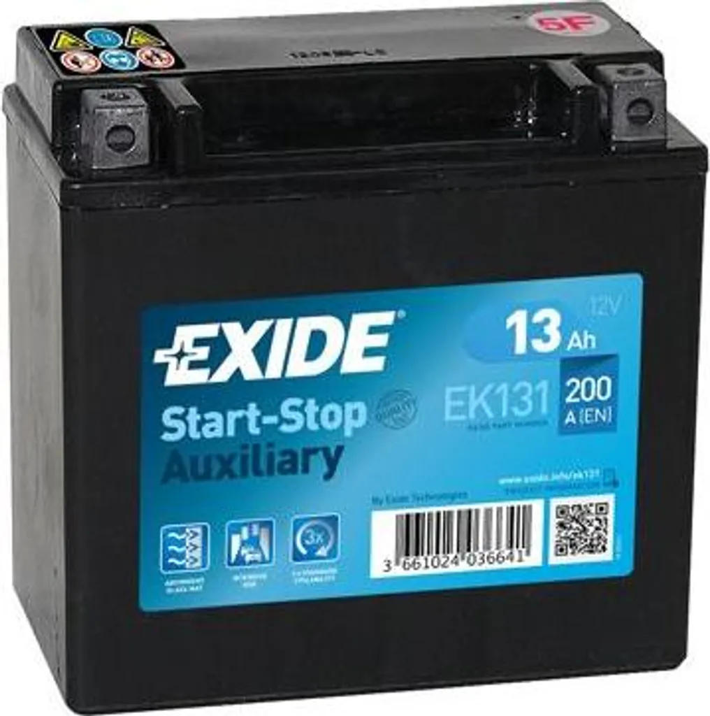 Batteria EXIDE EK131 AGM Start-Stop 13Ah 200A Ricambio Originale BMW Mercedes