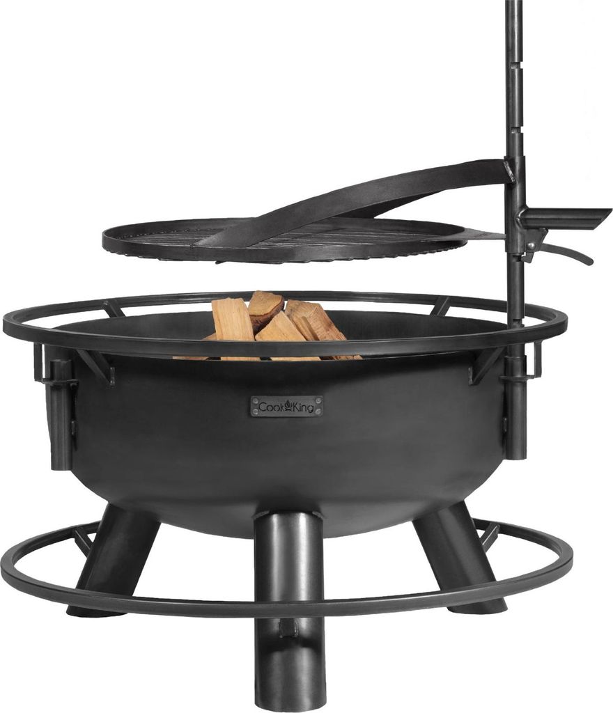 Feuerschalen-Set Arizona Stahl Ø 80 cm mit Grillrost Ø 60 cm