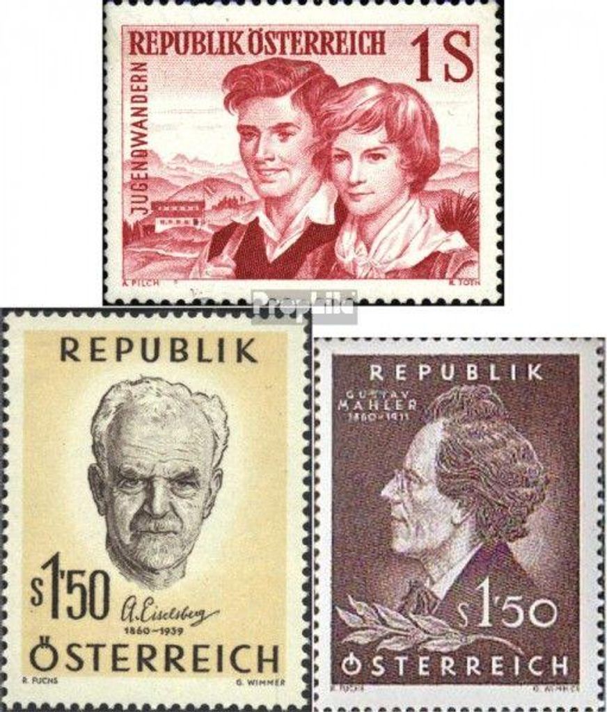 Briefmarken Österreich 1960 Mi 1076,1077,1078 (kompl.Ausg.) Produktbild 