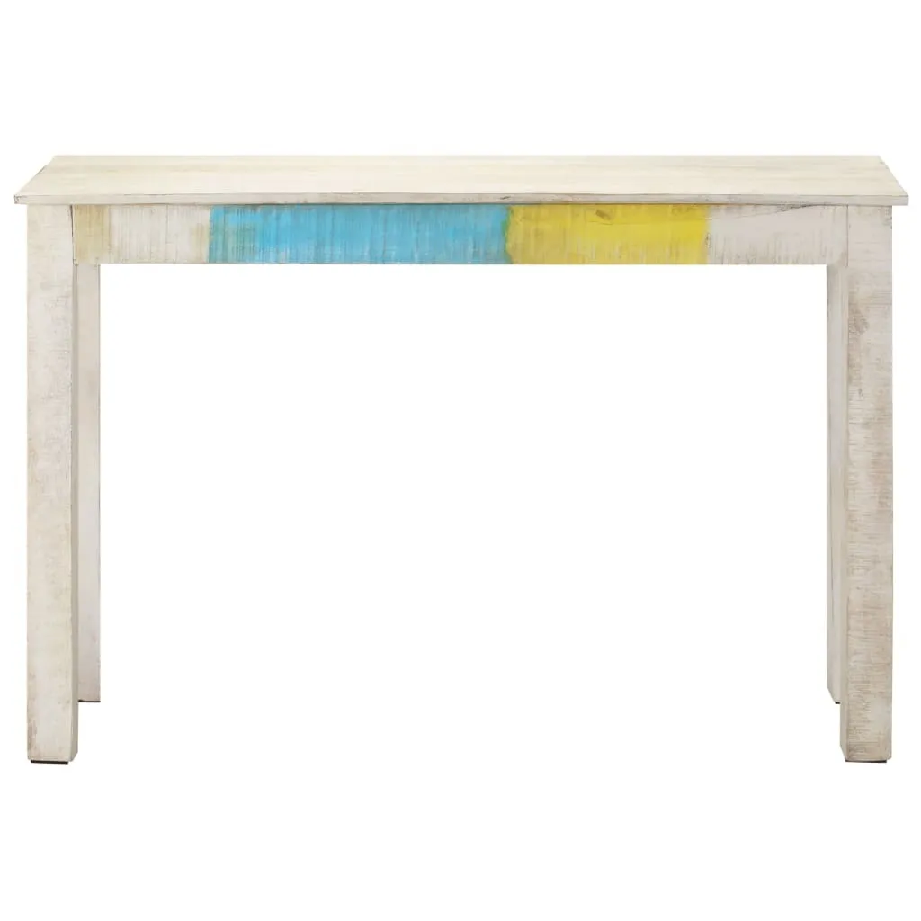 Mobile Ingresso Bianco 115 cm Legno Mango | Consolle Rustica