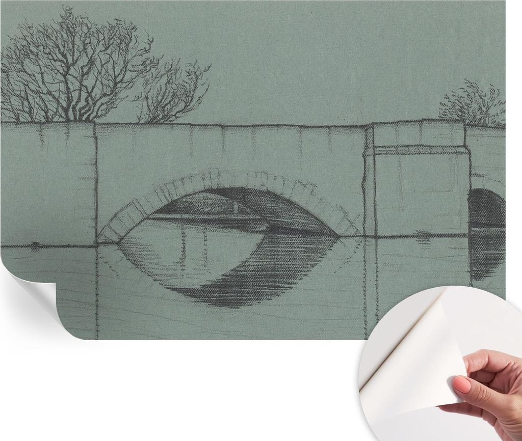 Selbstklebende Wandtapete - Dekorative Tapete für Wohnzimmer - Klebefolie für Wandbilder - Tapetenfolie für Wanddekoration - 104x70 cm - Bogenbr...