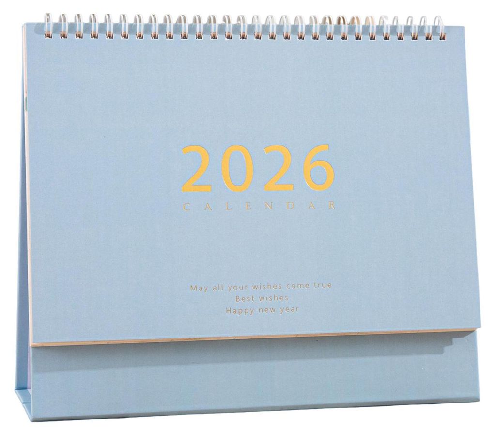 Tischkalender 2026 im Retro-Stil, dickes Papier, Zeitmanagement-Planer, Homeoffice, Schule, Tagesplaner