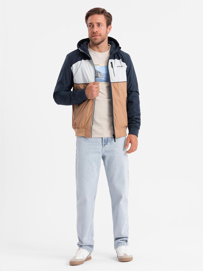 Ombre Clothing Übergangsjacke für Männer Amadeus hellbraun L