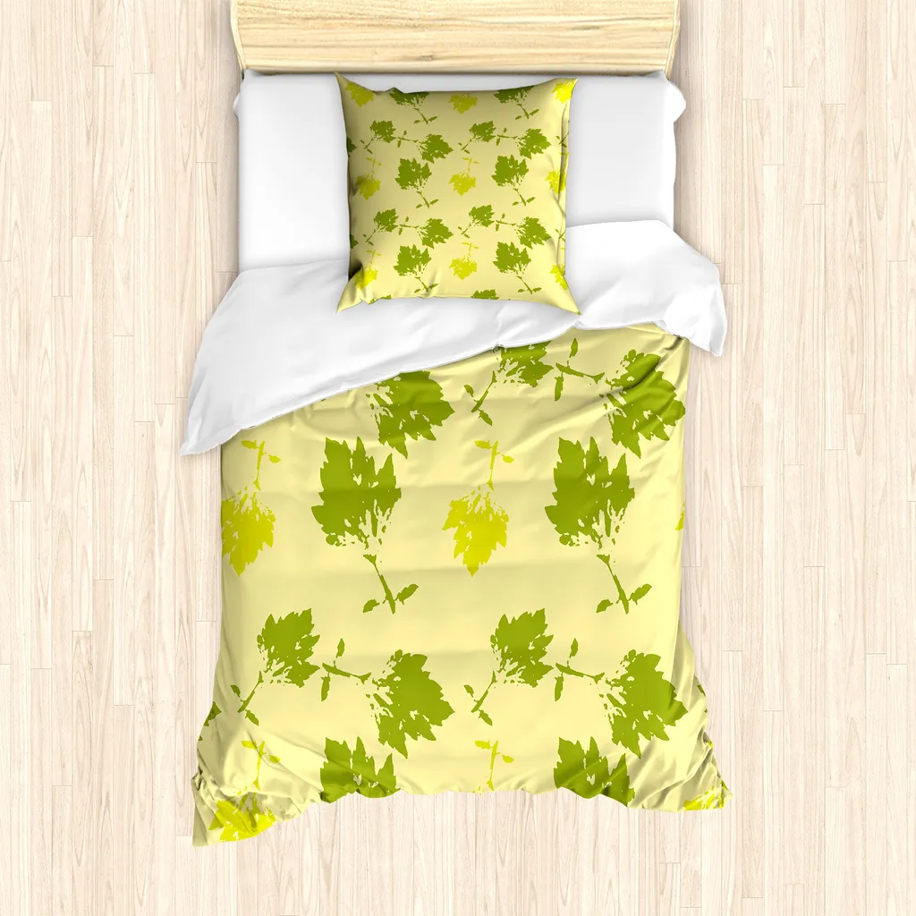 Set Copripiumino Foglie Sicomoro ABAKUHAUS 135x200cm - Biancheria Anallergica