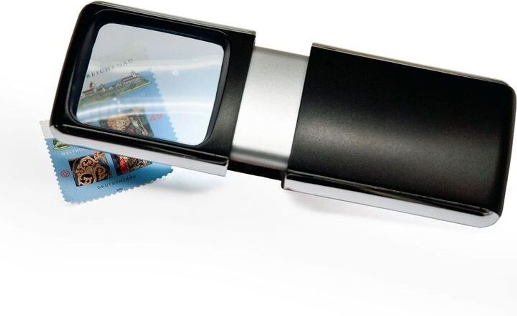 PRINZ 7061 Schiebelupe 3x, mit LED, Chrom und Schwarz, mit Batterien