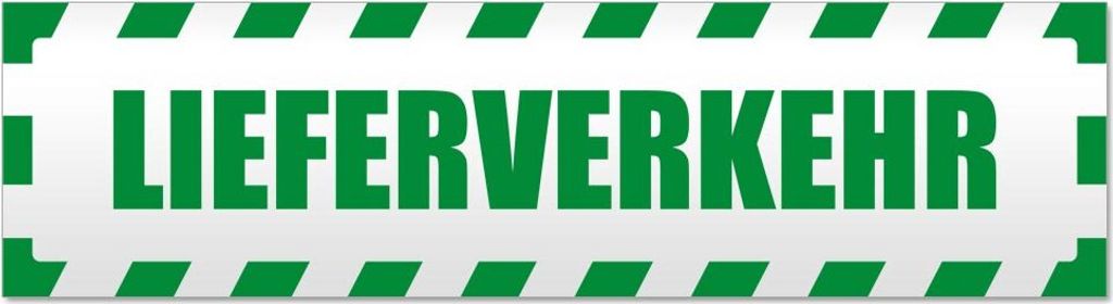 Lieferverkehr gestreift Magnetschild Schild magnetisch