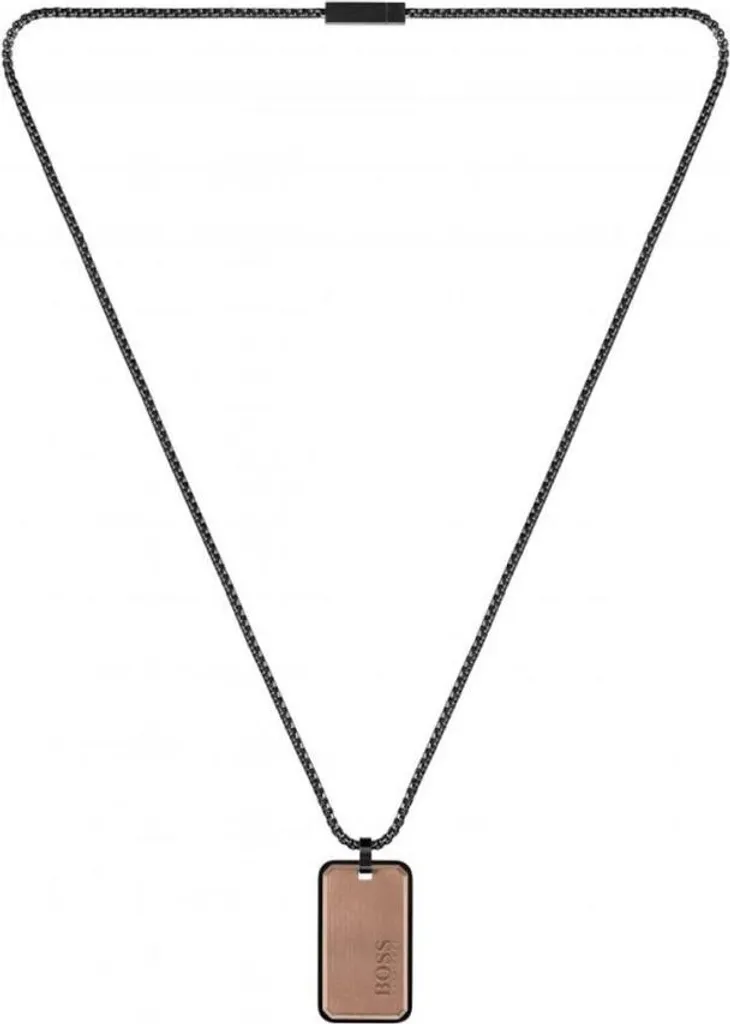 Collana Hugo Boss 1580185 Uomo: Acciaio Nero e Bronzo 45 cm | Novità