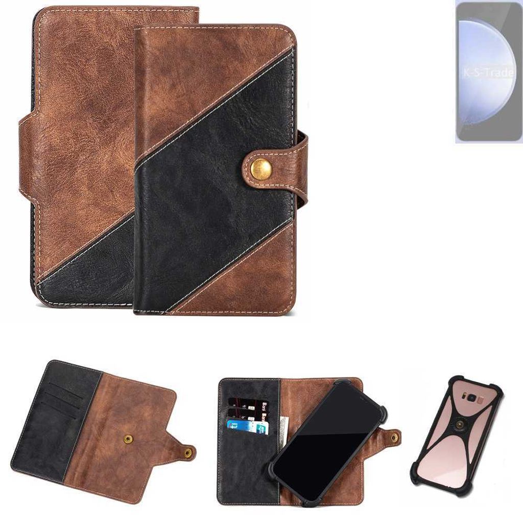 K-S-Trade Handyhülle Schutzhülle Bookstyle Case kompatibel mit Samsung Galaxy S23 FE SM8450 Klapphülle Cover Hülle Schutztasche 1x