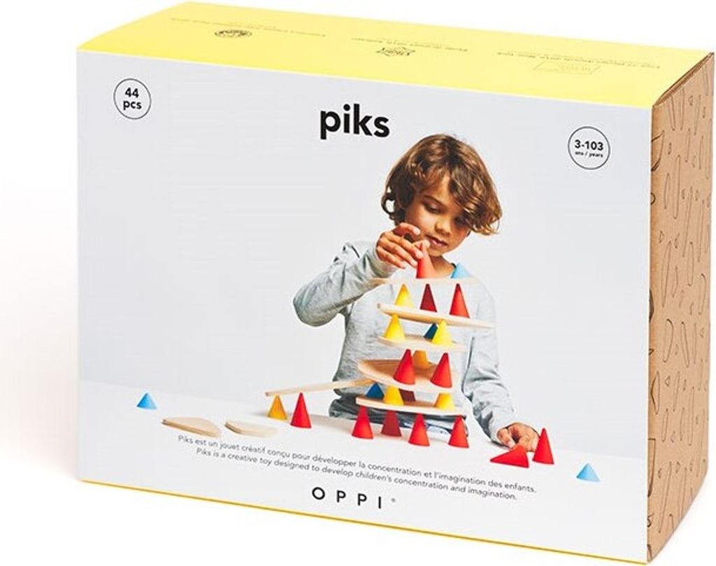 OPPI Bauspielzeug Piks medium Kit - 44 Stück kreatives Produktbild 