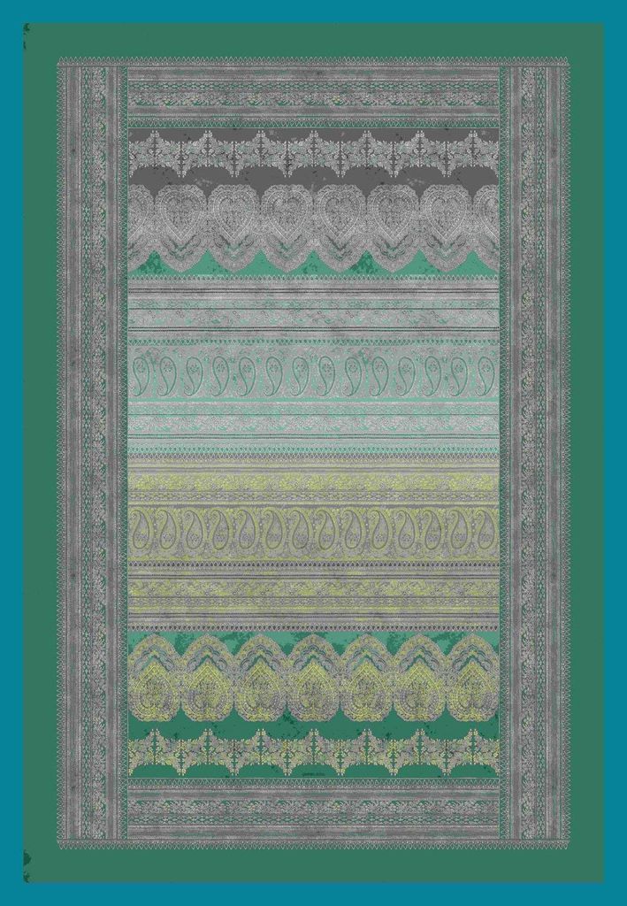 Bassetti Baumwoll-Plaid BRUNELLESCHI Farbe GRÜN V4 Größe Produktbild 