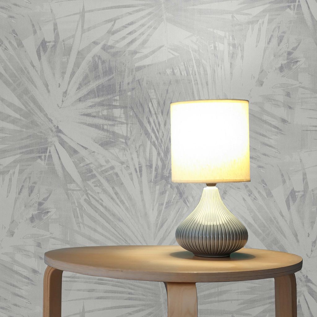 TADESSI Tapete Wald und Blätter Enrico M1-No.188 Vliestapete Grau Beige Dschungeltapete Palmen Wohnzimmer Schlafzimmer