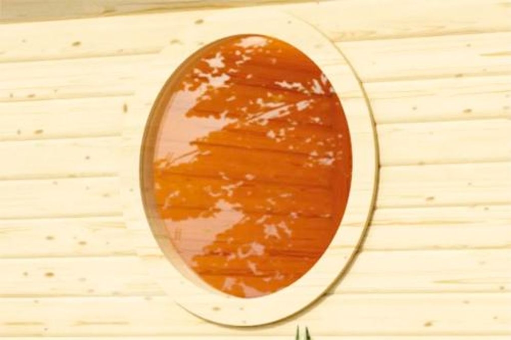 Fensterelement Karibu rund Klarglas 840 x 840 für 38 mm Produktbild 