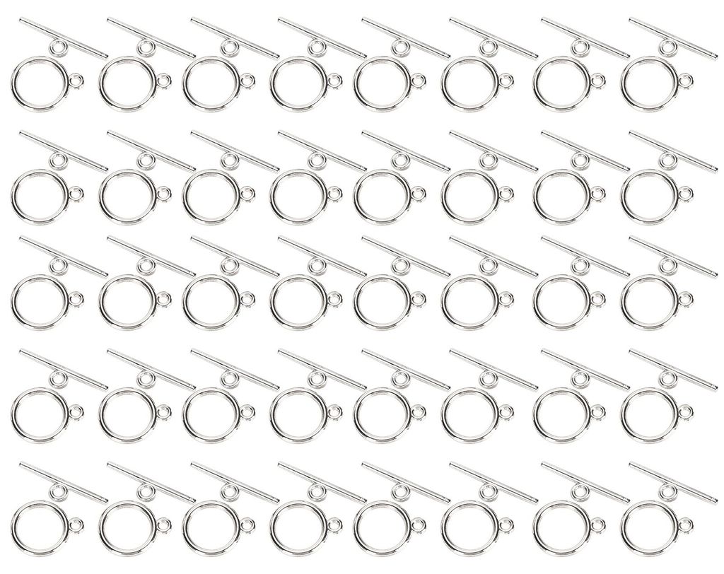 40 Sets Legierung OT Schnalle DIY Ornamente Armband Halskette Zubehör Schmuckherstellung SuppliesSilver