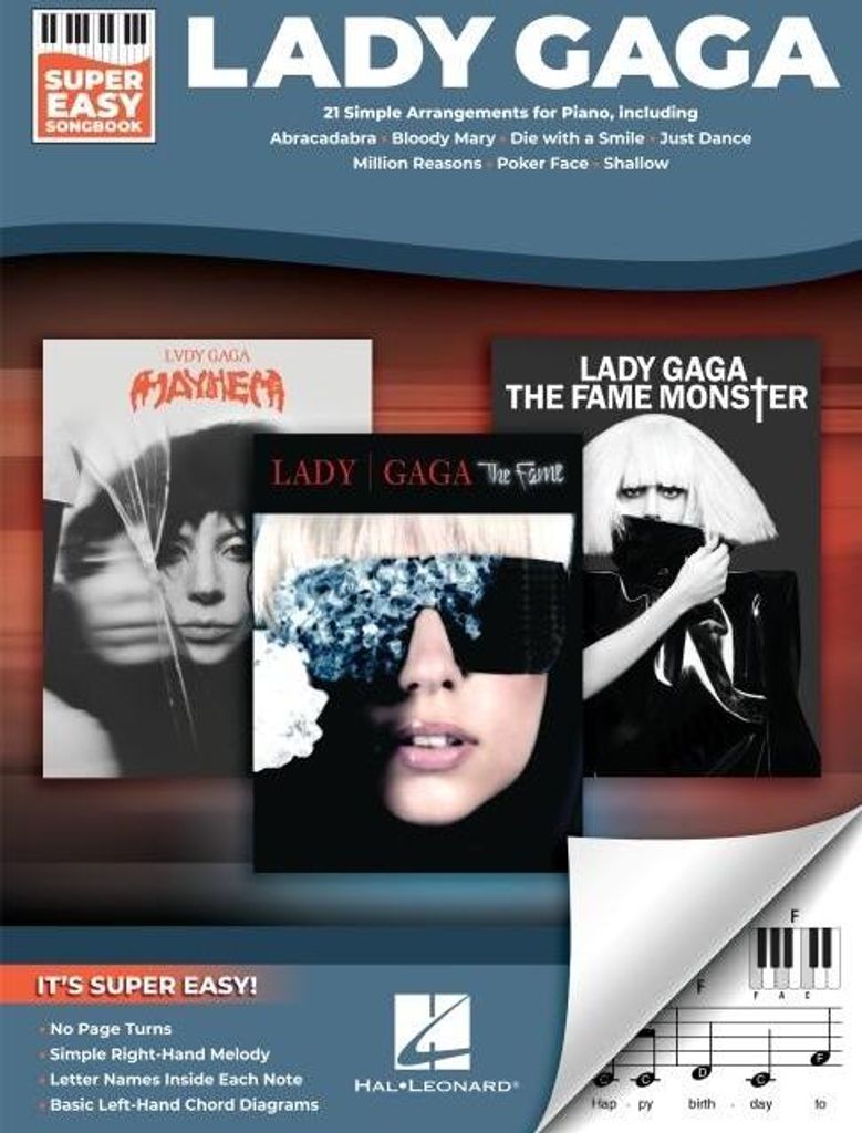Lady Gaga - Super Easy Songbook: 21 einfache Arrangements für Klavier