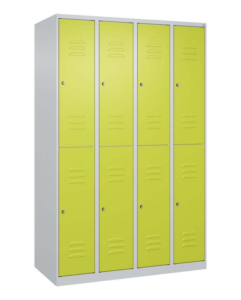 CP Spind Classic Plus clowngrün, lichtgrau 080300-40 S10046, 8 Schließfächer 120,0 x 50,0 x 185,0 cm