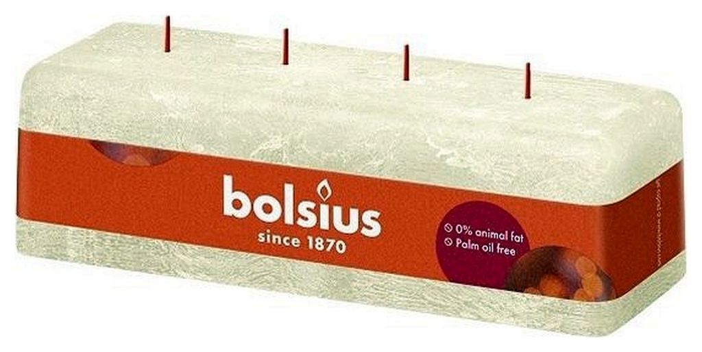 Bolsius Rustik 4Docht Kerze weiche Perle 80/250mm