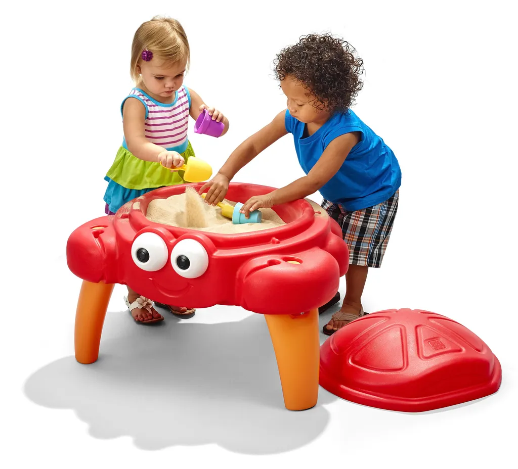 Bac à Sable Crabbie Step2 – Crabe Géant Avec Couvercle Et Bancs, Dès 1 An, Résistant Aux Intempéries