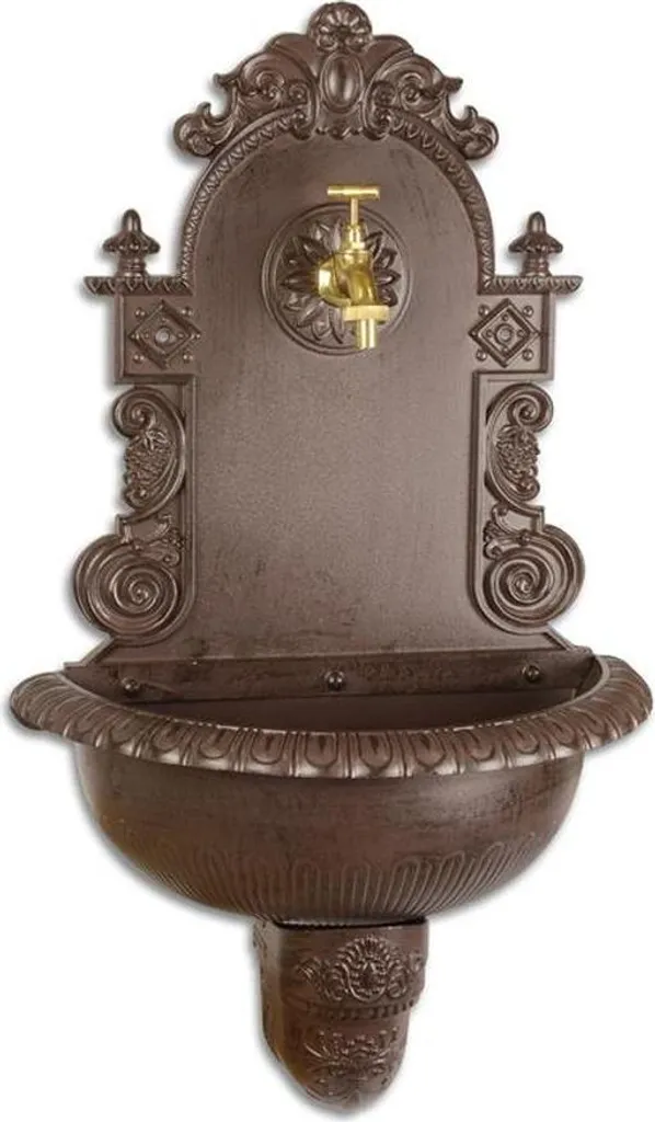 Moritz Fontaine Murale de Jardin avec Robinet Nostalgie 1/2 Pouce Brun