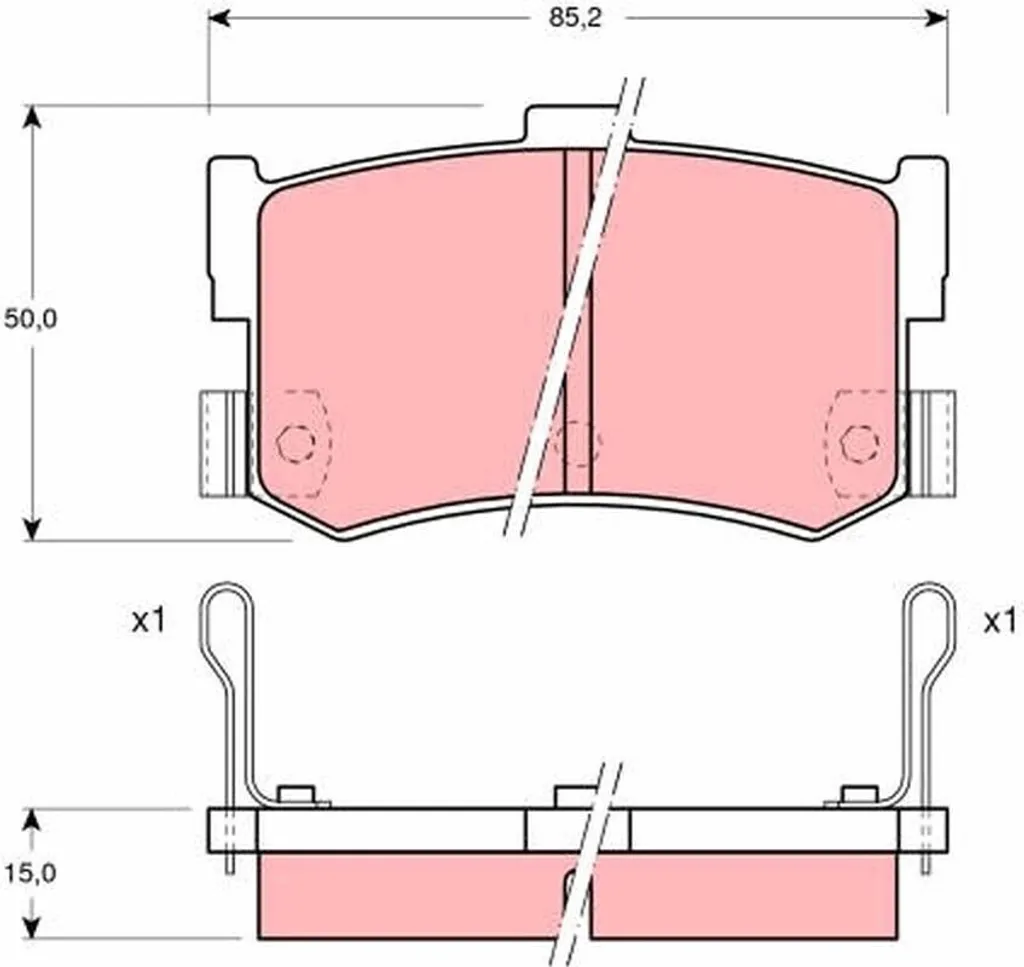 Plaquettes de frein TRW GDB994 pour Sonata III (Y-3) - OE 43022 SD4 527