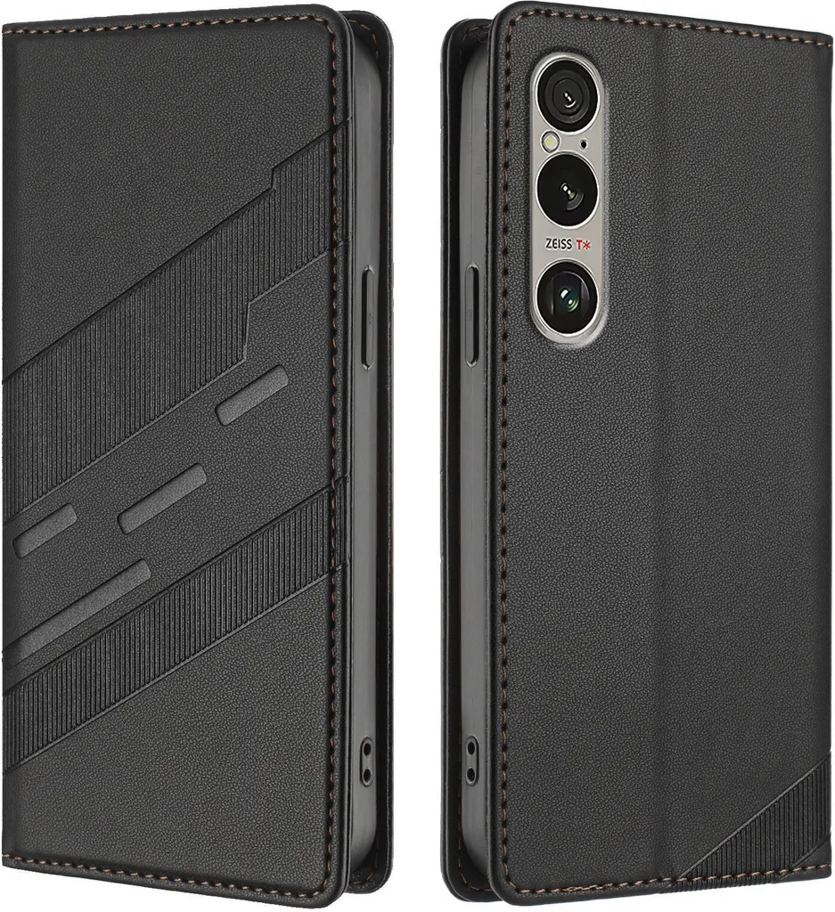 Cover Sony Xperia 1 VI Portafoglio Slim: Eleganza in Finto Cuoio