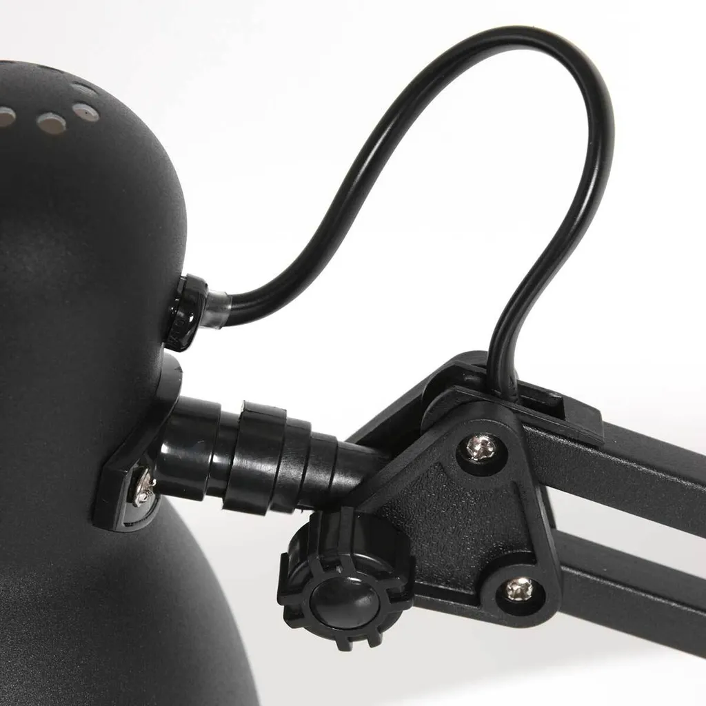 Lampe de table métal noir Mexlite Study - Design ajustable culot E27 - 12