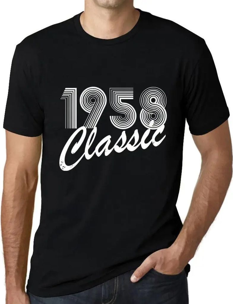 Herren Grafik T-Shirt Klassiker 1958 – Classic 1958 – Geschenk 66. Geburtstag Jahrestag 66 Jahre Jubiläum 66 Jährige Mann Jahrgang 1958 Kurzarm