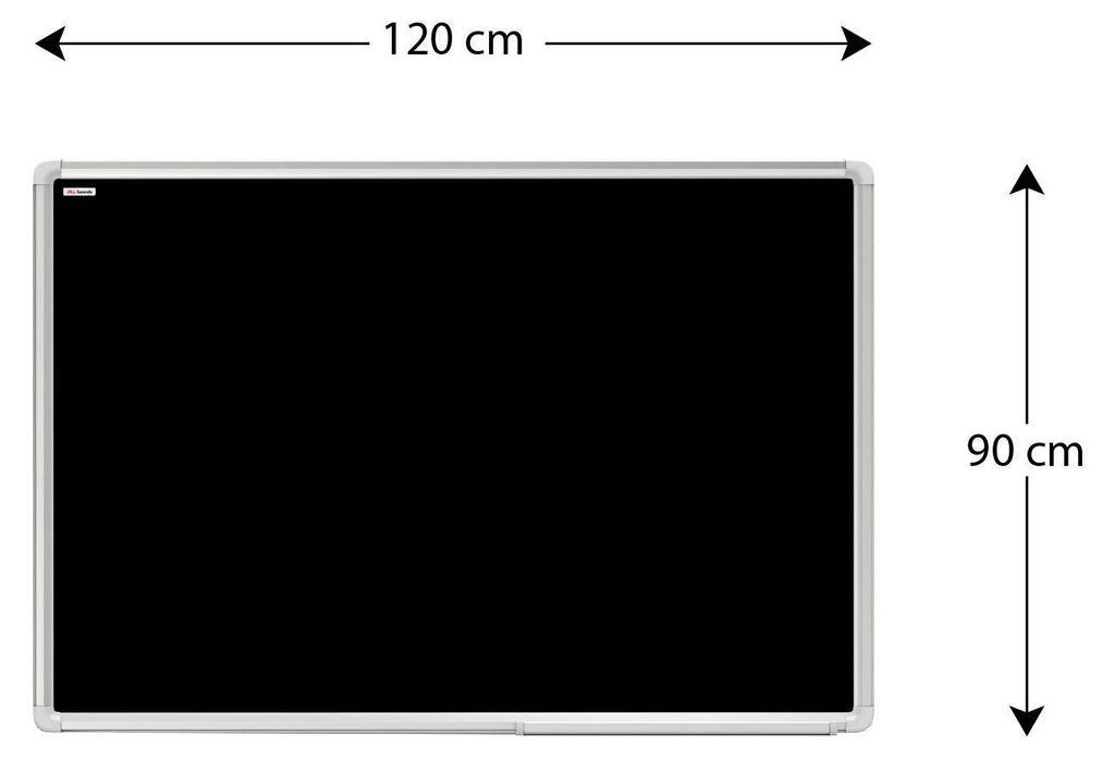 Schwarze magnetische Kreidetafel mit Alurahmen  Premium Produktbild 
