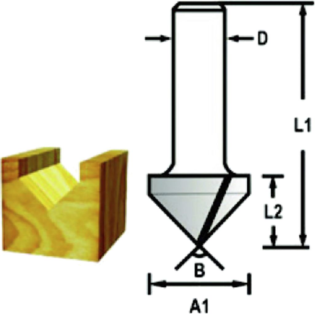 Makita V-Nutfräser 19 mm - D-47880