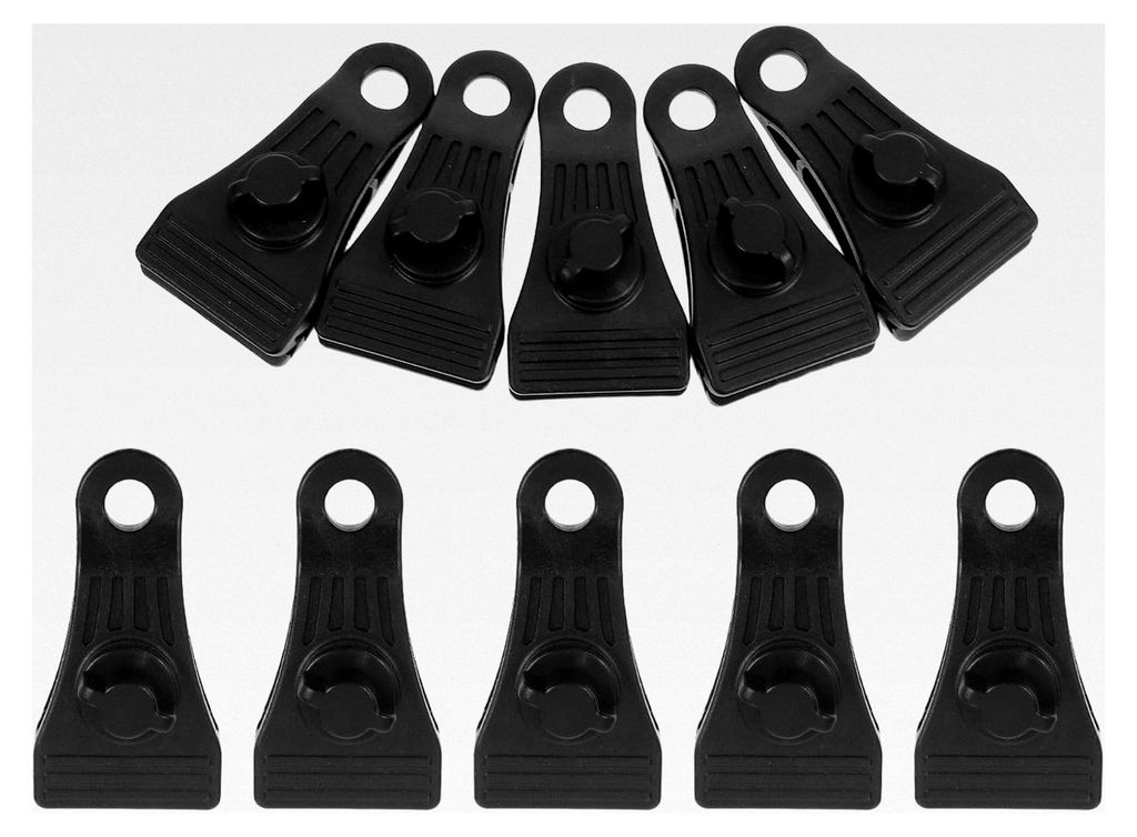 10 Stück winddichte Zeltclips aus Kunststoff zur Befestigung von Planen für Camping, vielseitig einsetzbar für Markisen und Sonnenschutz