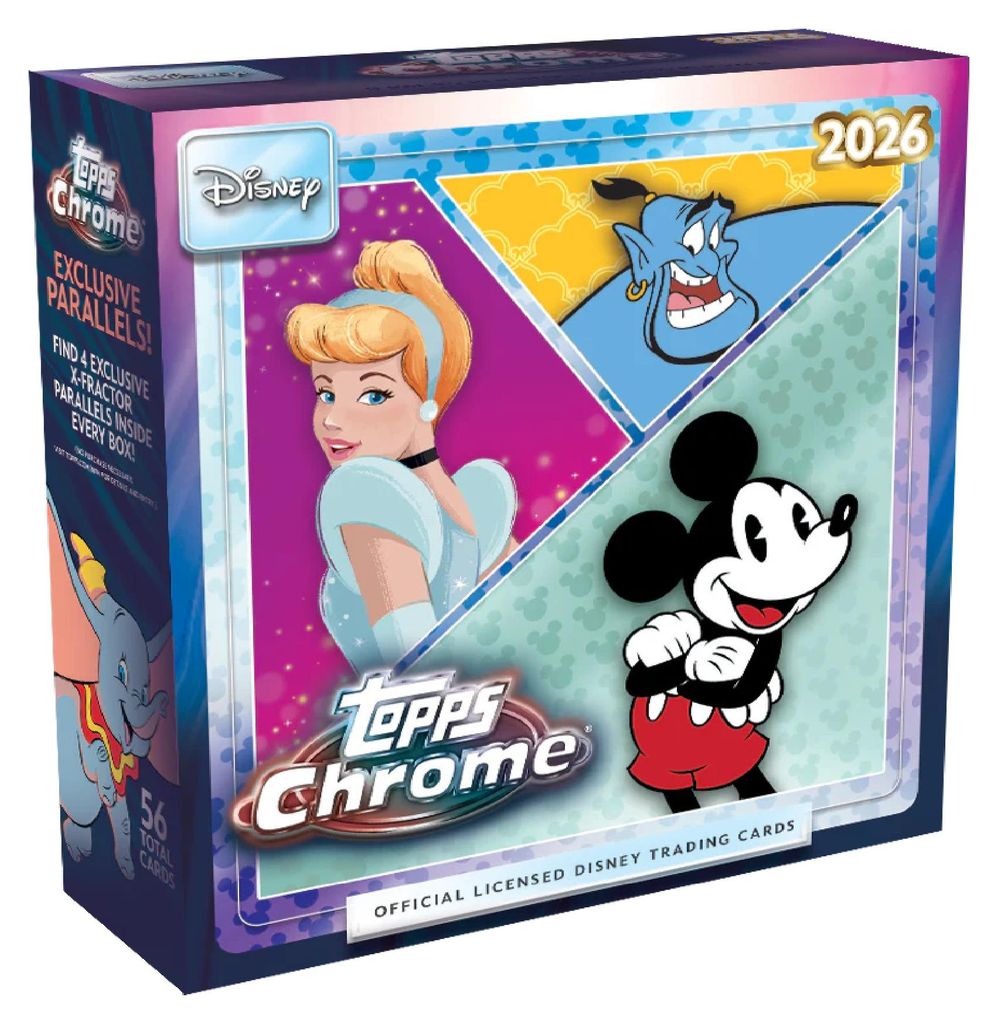 2026 Topps Chrome Disney Mega Box, anglická verzia Obrázok produktu 