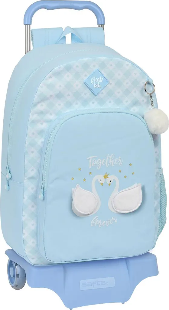 Sac à dos scolaire à roulettes Glow Lab Cygnes fini le mal de dos