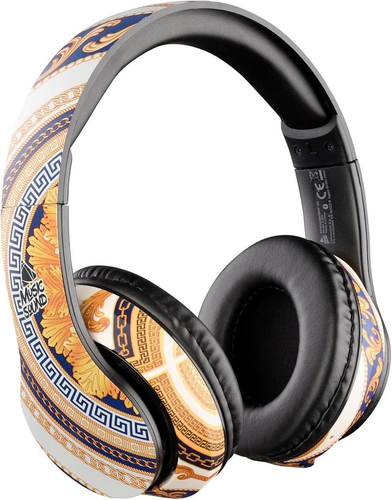 Music Sound Bluetooth On-Ear Kopfhörer mit Mikrofon, 20 Std Akku, 2 Std Ladezeit, AUX & Reiseetui, Kompatibel mit iPhone & Android Geräten